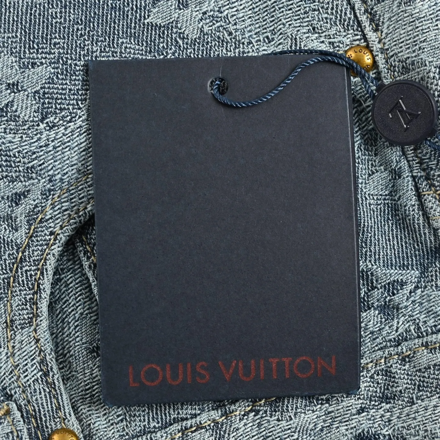Louis Vuitton/Louis Vuitton cloud old flower jacquard suit denim shorts